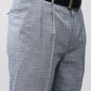 Bluebird Elegant Blue Check Pleated Trouser | Swadesiicart
