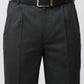 Bluebird Jet Black Pleated Tailored Trouser | Swadesiicart