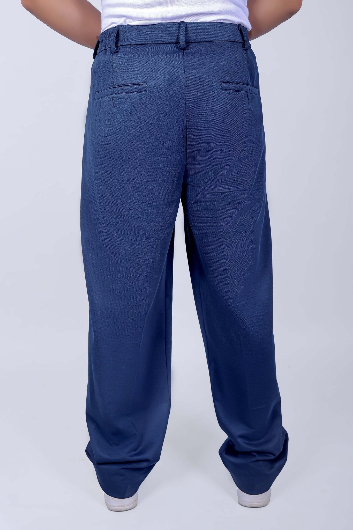 Bluebird korean pleated pant blue color | Swadesiicart