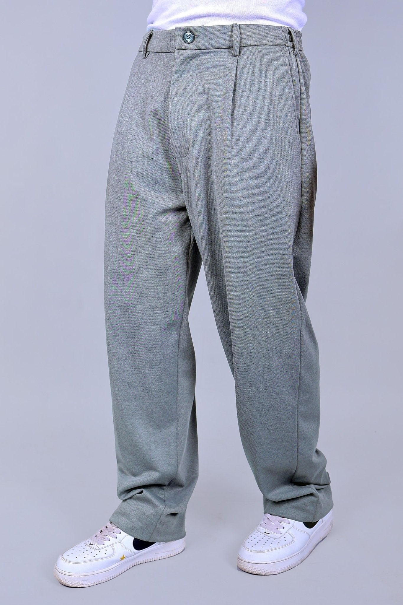 Bluebird korean pleated pant grey color | Swadesiicart