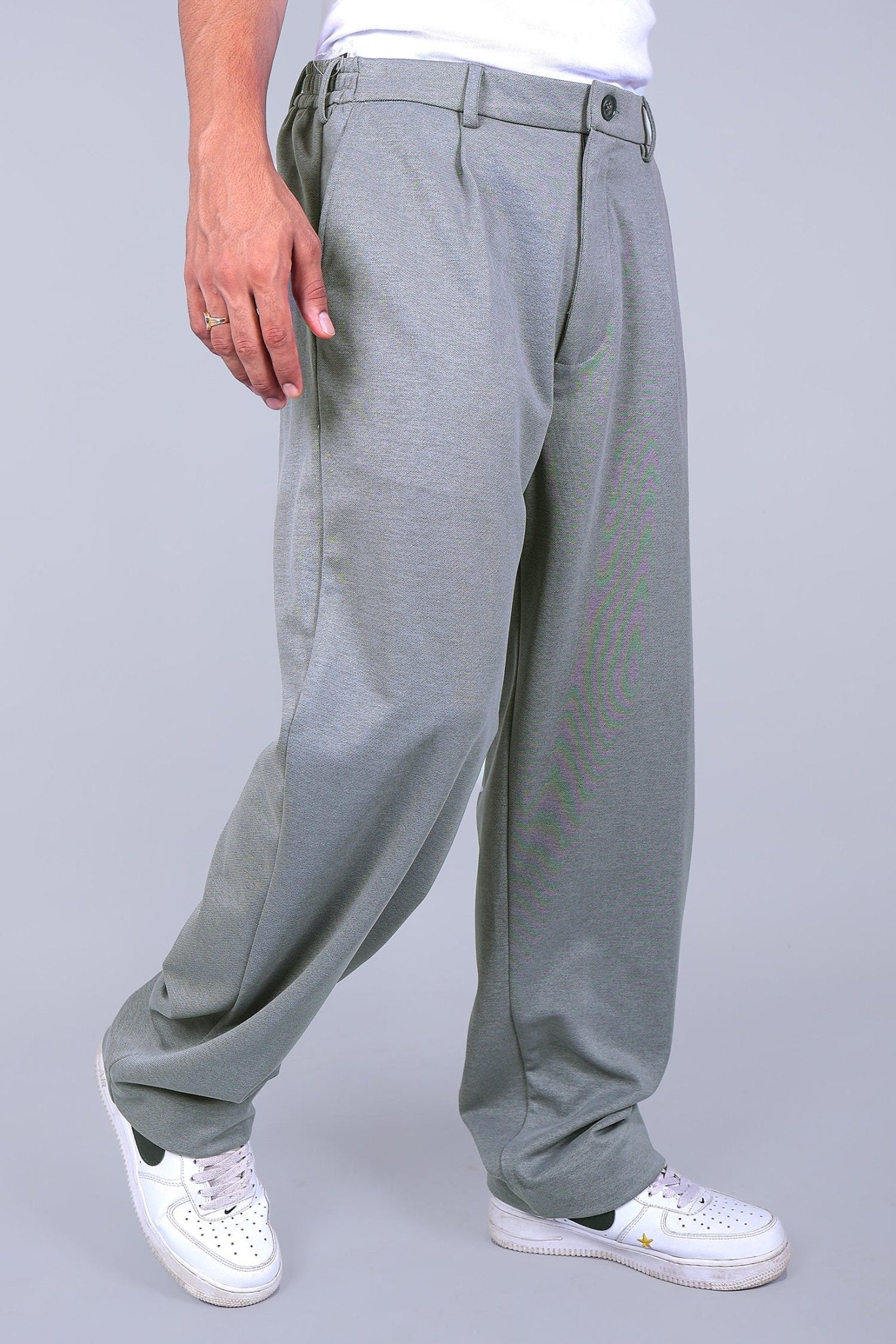 Bluebird korean pleated pant grey color | Swadesiicart
