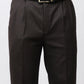 Bluebird Luxe Dark Chocolate Pleated Trouser | Swadesiicart