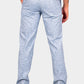 Bluebird Men's Blue Linen Formal Trouser | Swadesiicart