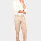 Bluebird Men's Brown Linen Formal Trouser | Swadesiicart