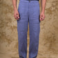 Bluebird Men's Cotton Cargo Pant Loose Fit Blue | Swadesiicart