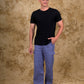 Bluebird Men's Cotton Cargo Pant Loose Fit Blue | Swadesiicart
