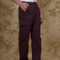 Bluebird Men's Cotton Cargo Pant Loose Fit Maroon | Swadesiicart