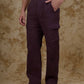 Bluebird Men's Cotton Cargo Pant Loose Fit Maroon | Swadesiicart