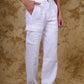 Bluebird Men's Cotton Cargo Pant Loose Fit White | Swadesiicart