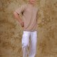 Bluebird Men's Cotton Cargo Pant Loose Fit White | Swadesiicart