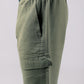 Bluebird Men's Cotton Cargo Pants Loose Fit Army Green | Swadesiicart