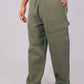 Bluebird Men's Cotton Cargo Pants Loose Fit Army Green | Swadesiicart