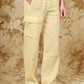 Bluebird Men's Cotton Cargo Pants Loose Fit Beige | Swadesiicart