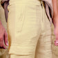 Bluebird Men's Cotton Cargo Pants Loose Fit Beige | Swadesiicart