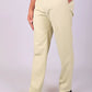 Bluebird Men's Cream Stretch Band Trousers | Swadesiicart