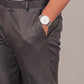 Bluebird Men's Dark Grey Formal Trousers | Swadesiicart