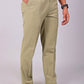 Bluebird Men's Ecru Stretch Band Trousers | Swadesiicart