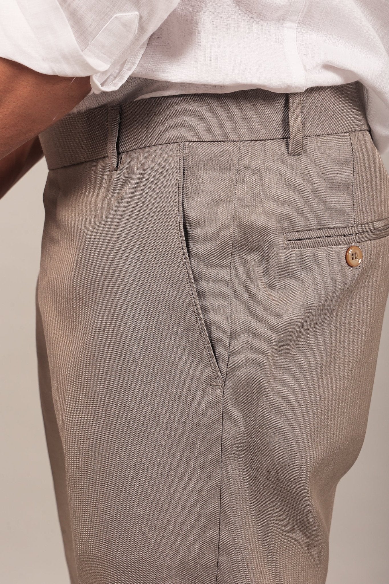 Bluebird Men's Grey Formal Trousers | Swadesiicart