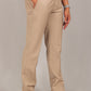 Bluebird Men's Khaki Textured Formal Trousers | Swadesiicart