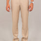 Bluebird Men's Khaki Textured Formal Trousers | Swadesiicart