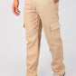 Bluebird Men's Slim Fit Cotton Cargo Pant Beige | Swadesiicart