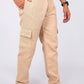 Bluebird Men's Slim Fit Cotton Cargo Pant Beige | Swadesiicart