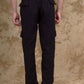 Bluebird Men's Slim Fit Cotton Cargo Pant Black | Swadesiicart