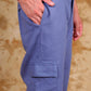 Bluebird Men's Slim Fit Cotton Cargo Pant Blue | Swadesiicart