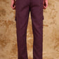 Bluebird Men's Slim Fit Cotton Cargo Pant Maroon | Swadesiicart