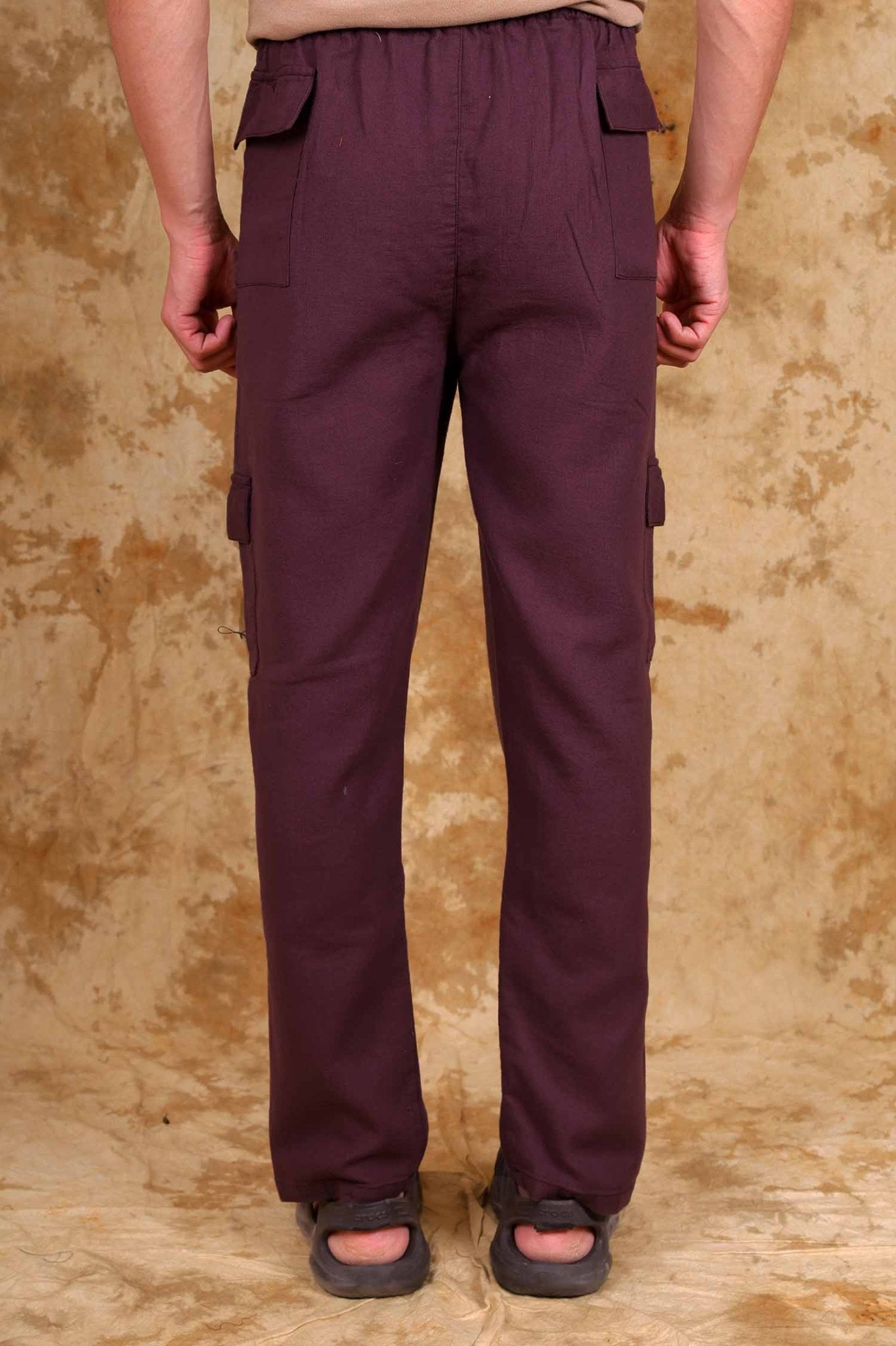 Bluebird Men's Slim Fit Cotton Cargo Pant Maroon | Swadesiicart