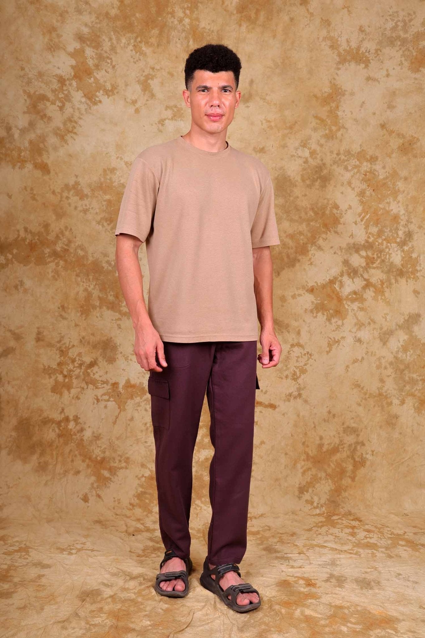 Bluebird Men's Slim Fit Cotton Cargo Pant Maroon | Swadesiicart