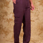 Bluebird Men's Slim Fit Cotton Cargo Pant Maroon | Swadesiicart