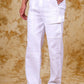 Bluebird Men's Slim Fit Cotton Cargo Pant White | Swadesiicart