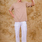 Bluebird Men's Slim Fit Cotton Cargo Pant White | Swadesiicart