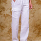 Bluebird Men's Slim Fit Cotton Cargo Pant White | Swadesiicart