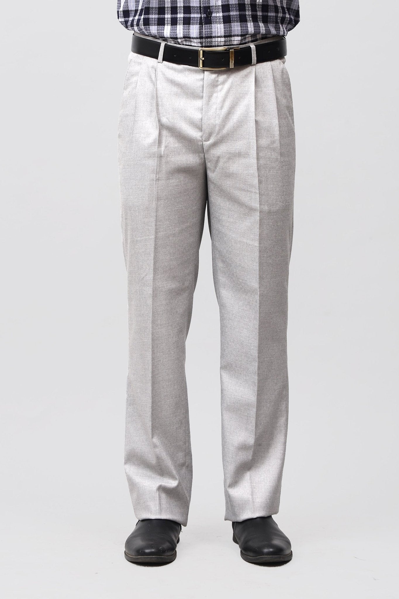Bluebird Modern Light Grey Pleated Trouser | Swadesiicart