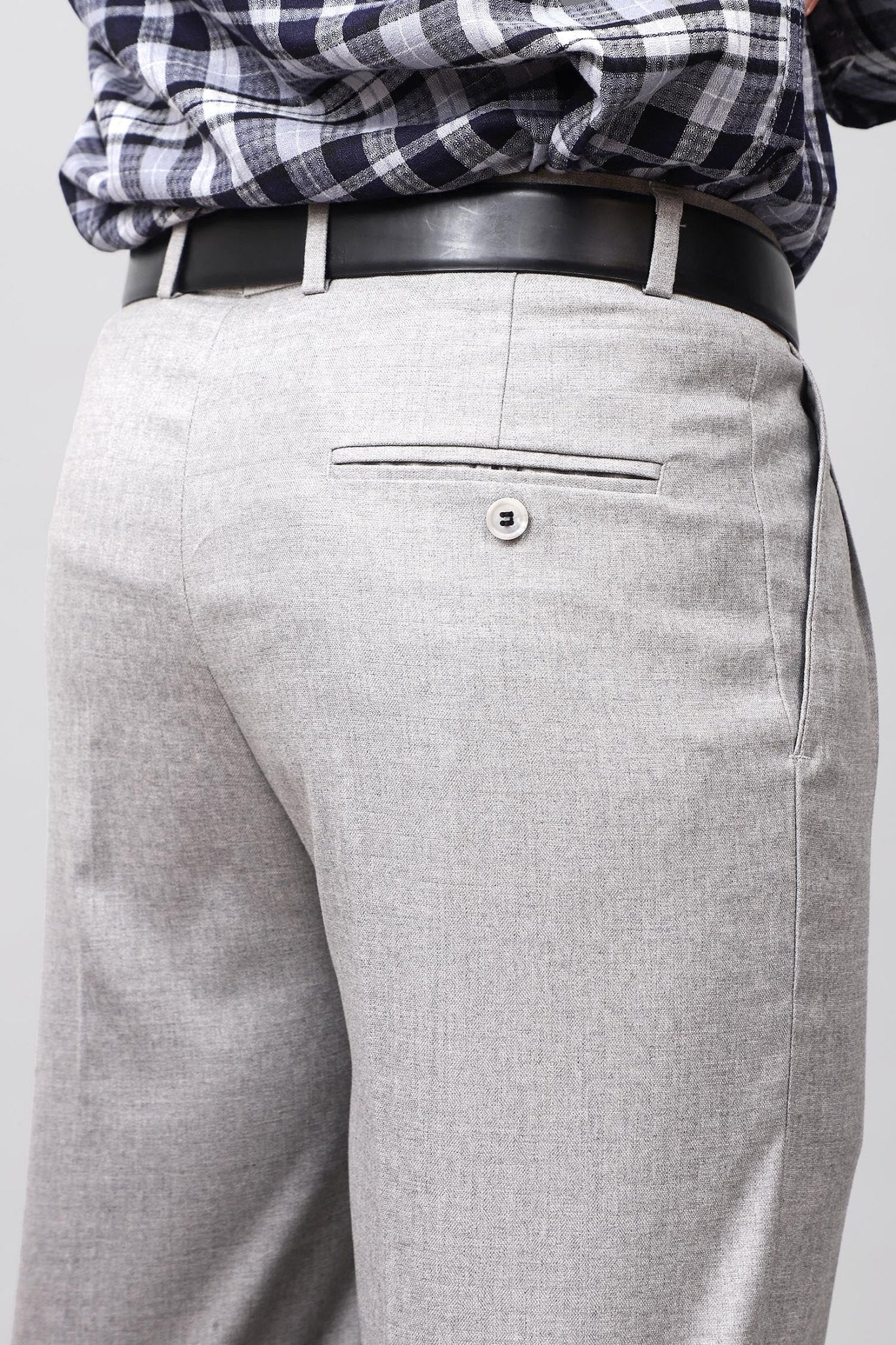 Bluebird Modern Light Grey Pleated Trouser | Swadesiicart