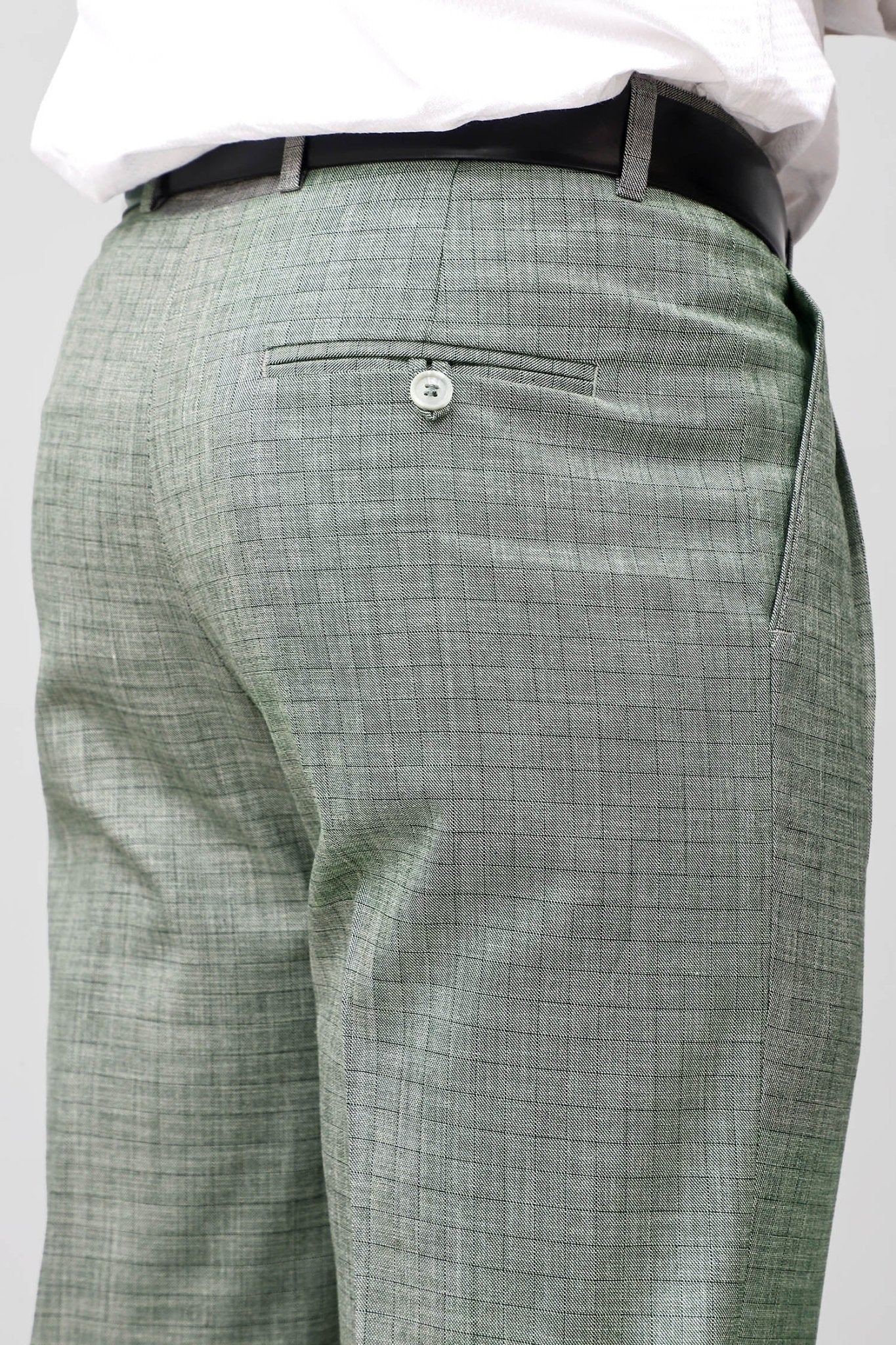 Bluebird Premium Light Grey Check Pleated Trouser | Swadesiicart