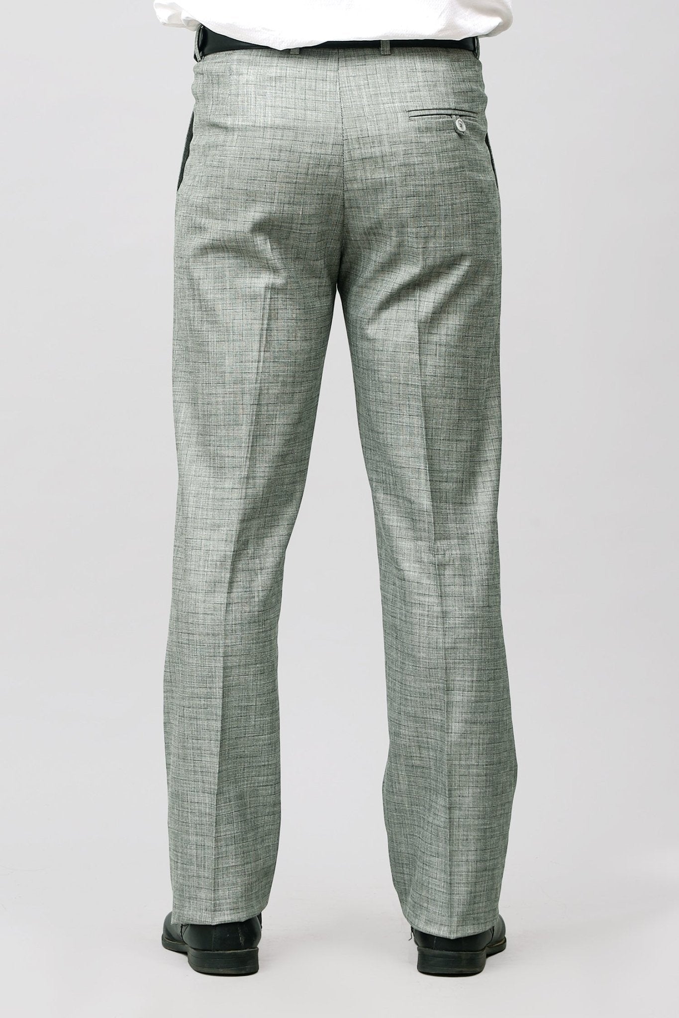 Bluebird Premium Light Grey Check Pleated Trouser | Swadesiicart