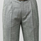 Bluebird Premium Light Grey Check Pleated Trouser | Swadesiicart
