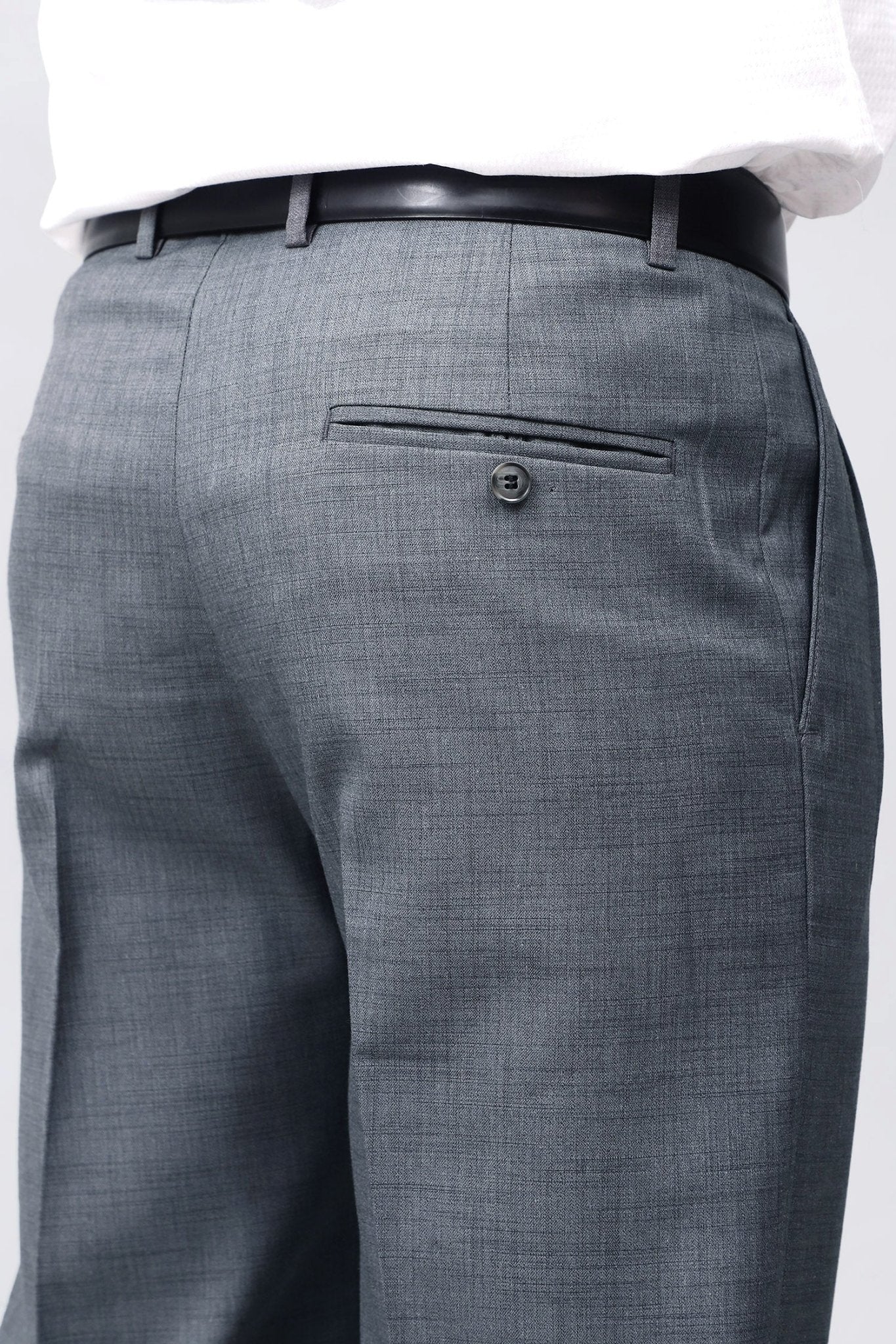 Bluebird Sophisticated Dark Grey Pleated Trouser | Swadesiicart
