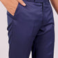 Bluebird Tailored Fit Blue Formal Trouser | Swadesiicart