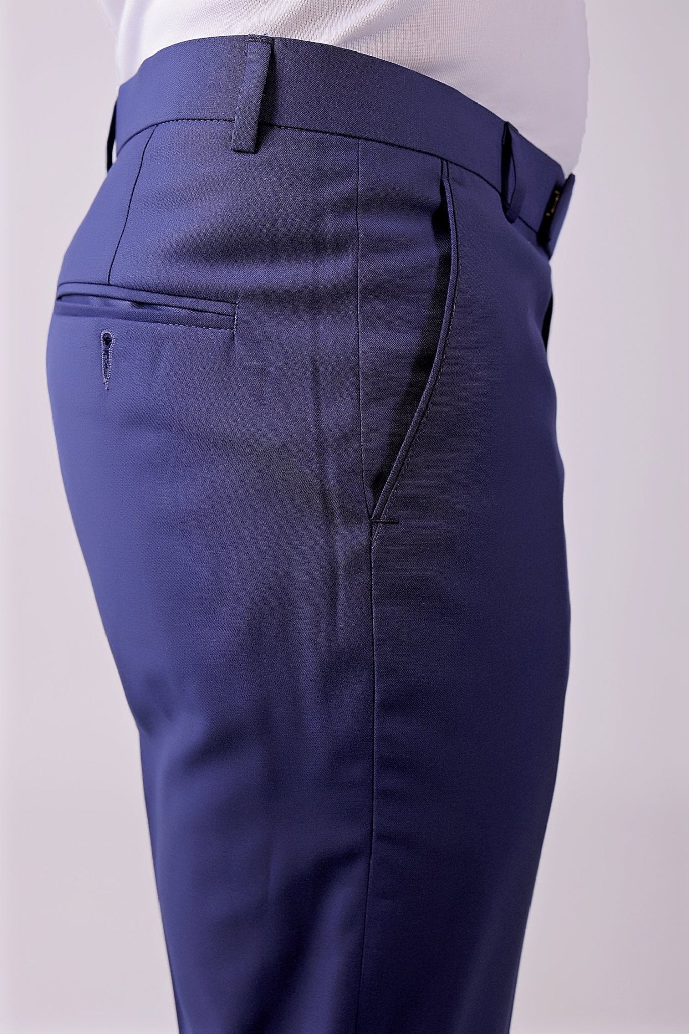 Bluebird Tailored Fit Space Blue Trouser | Swadesiicart