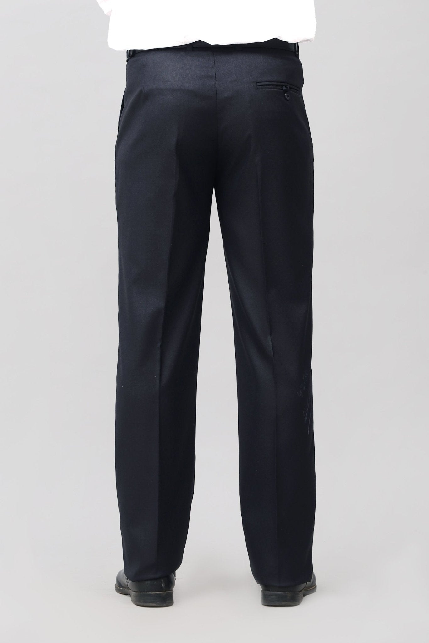 Bluebird Timeless Navy Blue Pleated Trouser | Swadesiicart