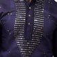 Bluesaanchi Men's Navy Blue Kurta Set with Embroidery Motif | Swadesiicart