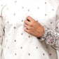 Bluesaanchi Phulkari Floral and Sequins Embroidered Kurta Set for Men White | Swadesiicart