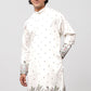 Bluesaanchi Phulkari Floral and Sequins Embroidered Kurta Set for Men White | Swadesiicart