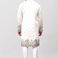 Bluesaanchi Phulkari Floral and Sequins Embroidered Kurta Set for Men White | Swadesiicart