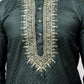 Bluesaanchi Zari Embroidered Kurta Set for Men Green Color | Swadesiicart