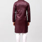 Bluesaanchi Zari Embroidered Kurta Set for Men Maroon Color | Swadesiicart